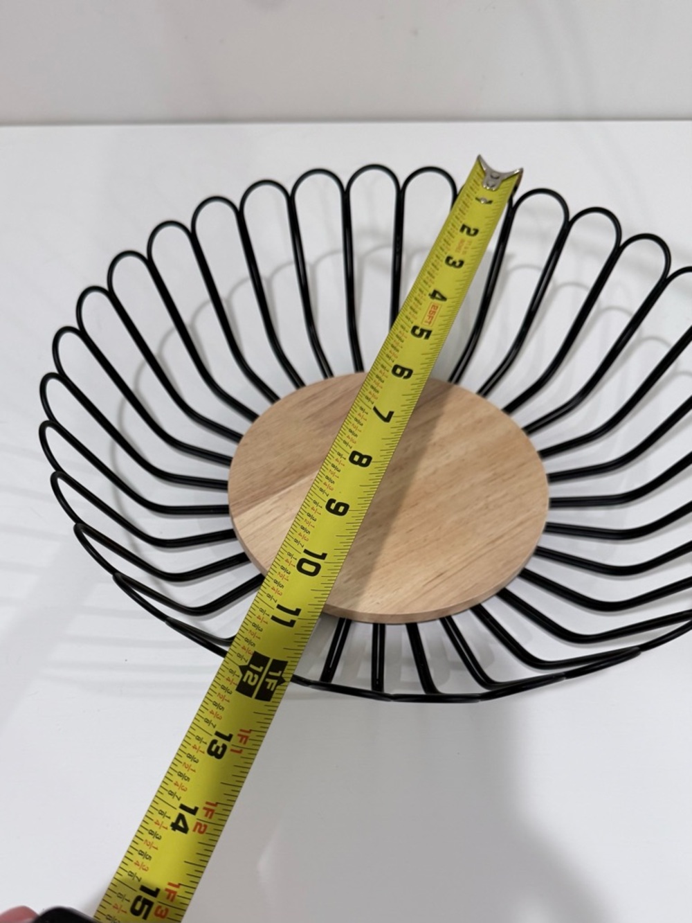 NEW Iron Wire Fruit Basket with Banana Hanger Black - Picture 4 of 5